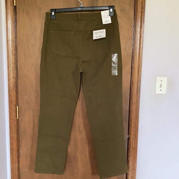 Gloria Vanderbilt Amanda juniper olive original slimming jean size 16 18 - Picture 15 of 17